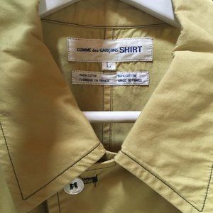 COMME des GARCONS, Mustard short sleeve shirt Sz L